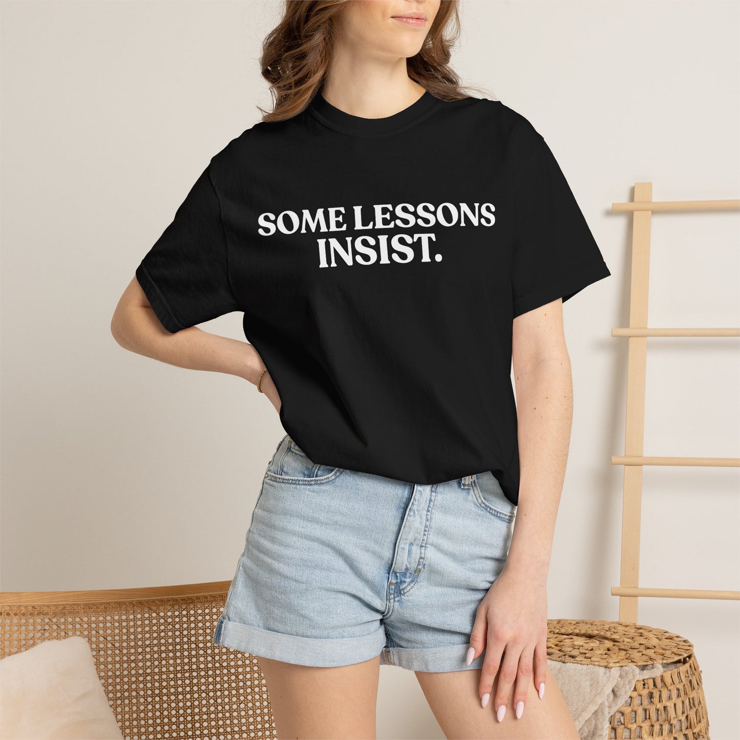 Some Lessons Insist — Reflective Minimal Tee