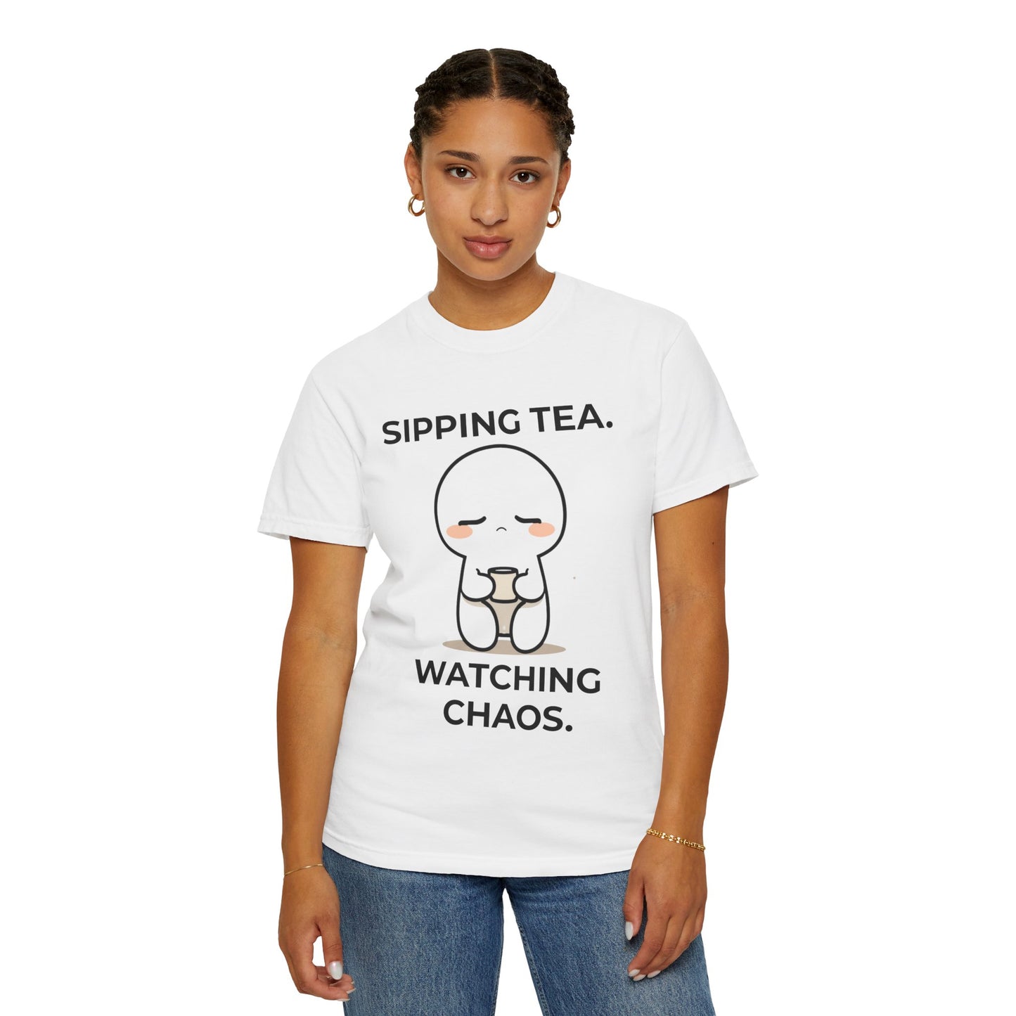 Sipping Tea — Watching Chaos — Observational Tee