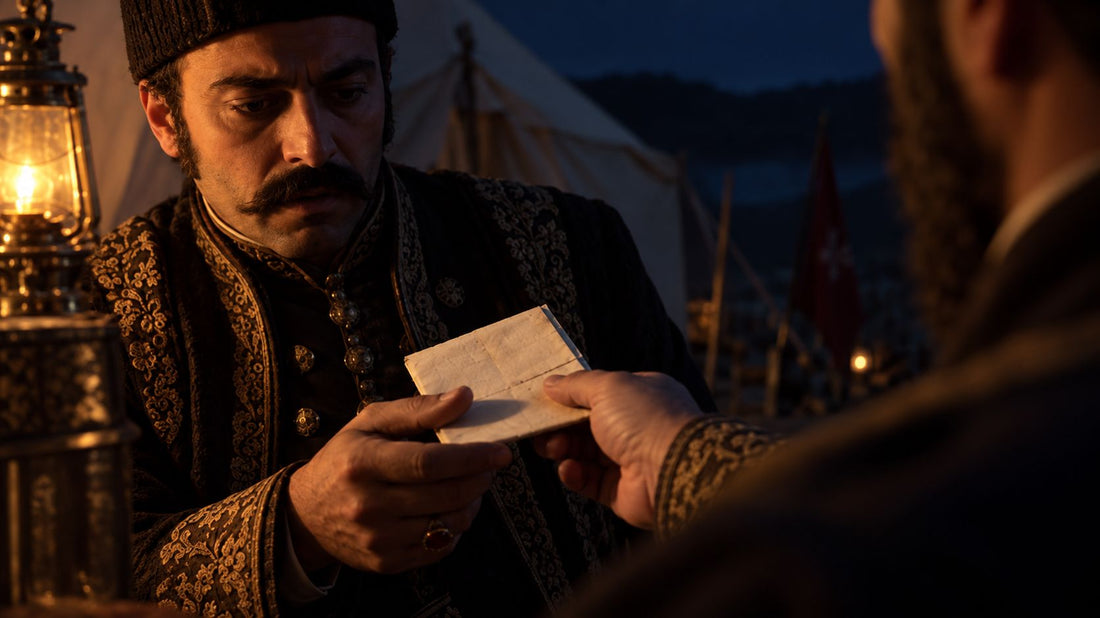 A Persian servant receiving a message about his future, inspired by a darkly comic story about notice periods and workplace revenge.