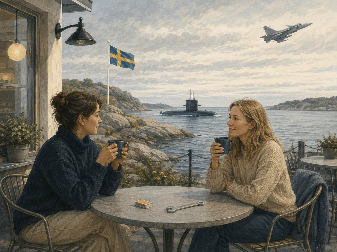 Illustration representing Sweden’s combination of generosity, innovation and quiet strength.