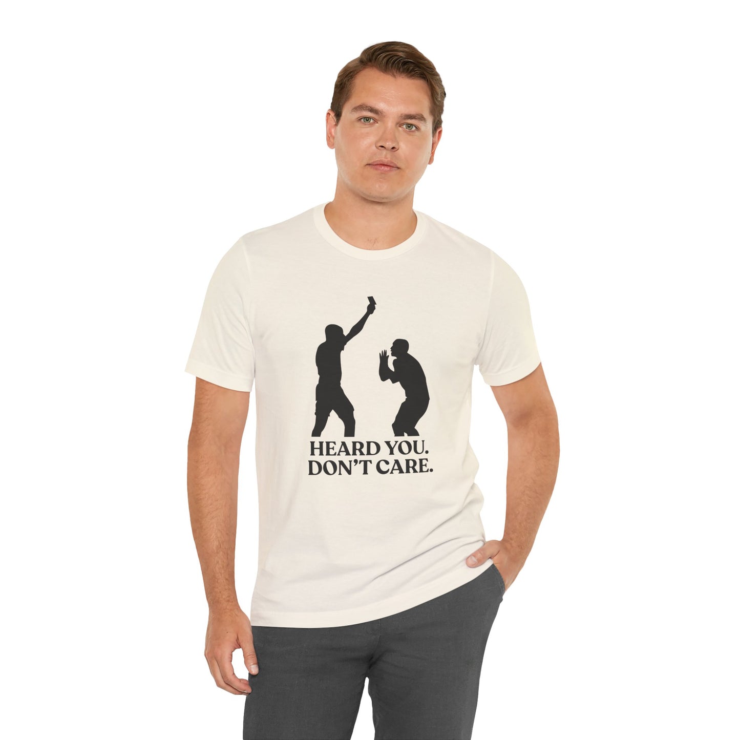 Heard You Don’t Care — Unbothered Football Tee