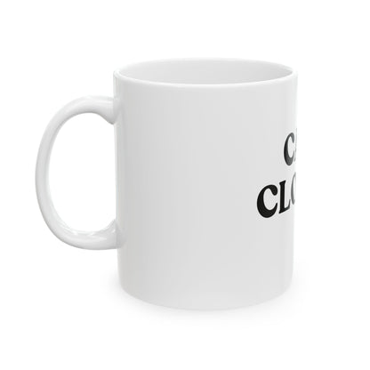 Case Closed — White Ceramic Mug (11oz)