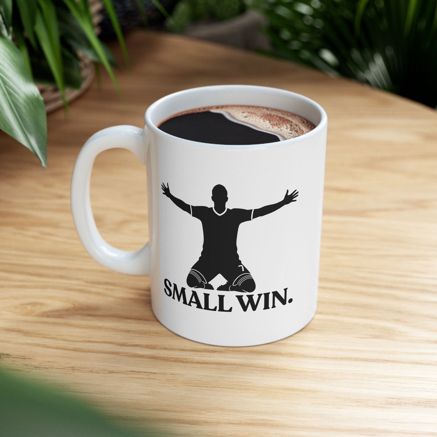 Small Win — Funny Football Ceramic Mug (11oz / 325ml)