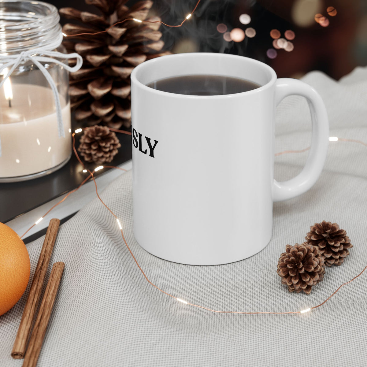 Seriously — White Ceramic Mug (325ml / 11 oz)