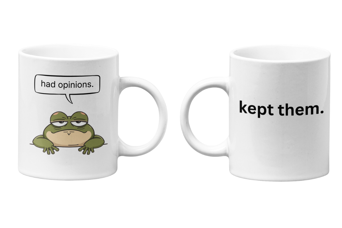 Had Opinions — White Ceramic Mug (11oz)