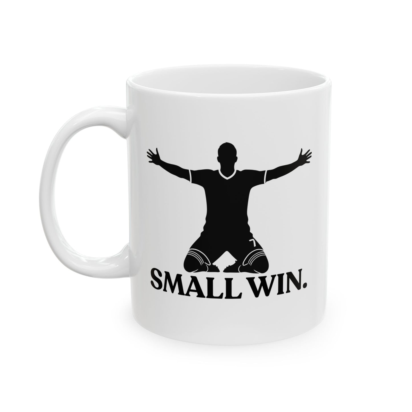 Small Win — Funny Football Ceramic Mug (11oz / 325ml)