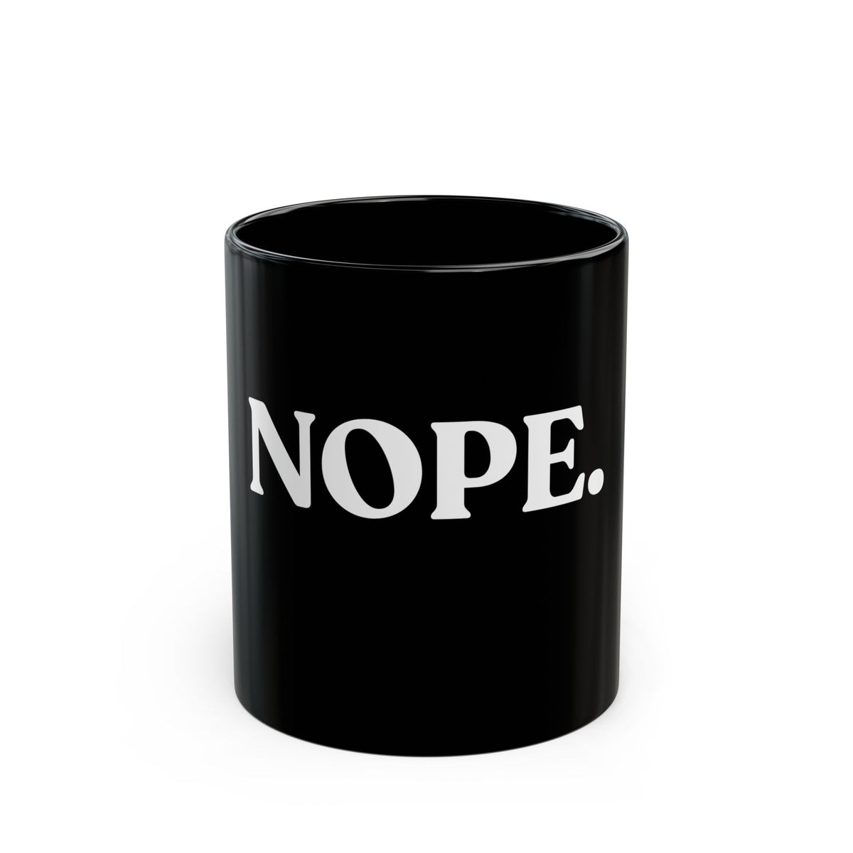 Nope — Black Ceramic Mug (11oz / 325ml)